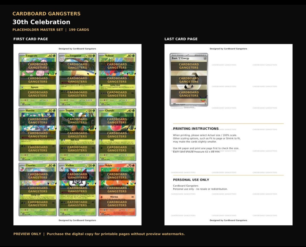 30th Celebrations Placeholders(digital download)